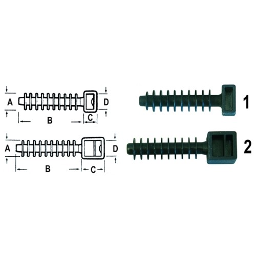 HAUPA PLUG VOOR KABELBINDERS ENKEL