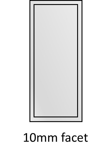 SPIEGEL VERTIKAAL 30 X 70 FACET 10MM