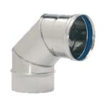 COUDE INOX + JOINT 80MM 90°