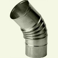 COUDE GALVA/ALUMINISE 150MM 45°