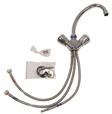 VAILLANT LAGE DRUK KRAAN KEUKEN TWEEGR CHR. 3-BUISJES