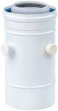 ROLUX AANSLUITSTUK MET MEETNIPPELS 80/125 PP/ALU