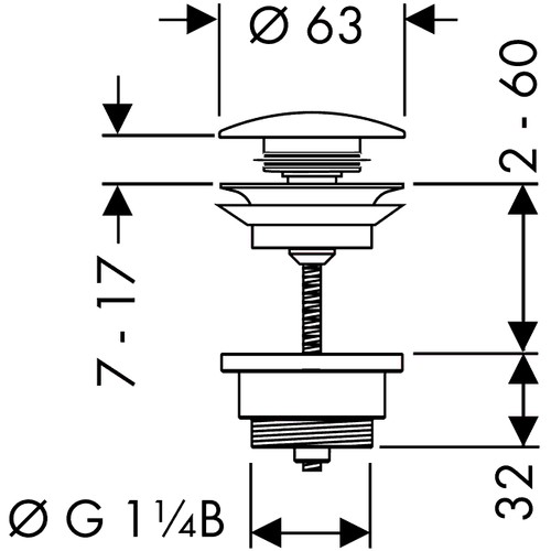 VIEGA LAVABO CREPINE DESIGN ROND CLIC CLAC lang VISIGN V1