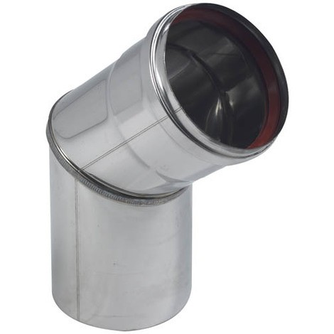 COUDE INOX + JOINT 110MM 45° 