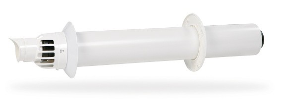 ROLUX MUURDOORVOER 80/125 HR+  ALU-PVC WIT