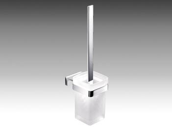 INDA LEA TOILETBORSTELGARNITUUR WAND + GESATINEERDE BEKER////// --> A18140 CR 21