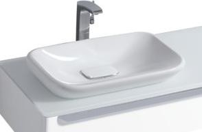 KERAMAG MYDAY OPBOUWLAVABO 60 X 39 INCL. AFDEKKAP WIT / CHR.