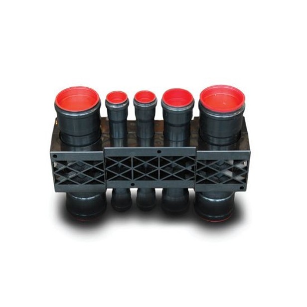 ENERGIE INBOUW STUK 2X110 1X75 X2X50MM PVC ZWART 30CM