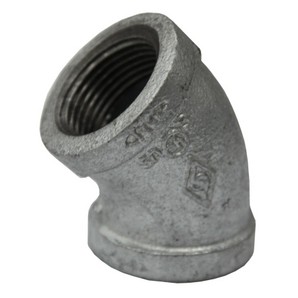 COUDE 1/2 FF 45° GALVANISE