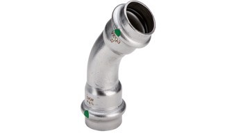 VIEGA PERS COUDE INOX 42MM FF 45°