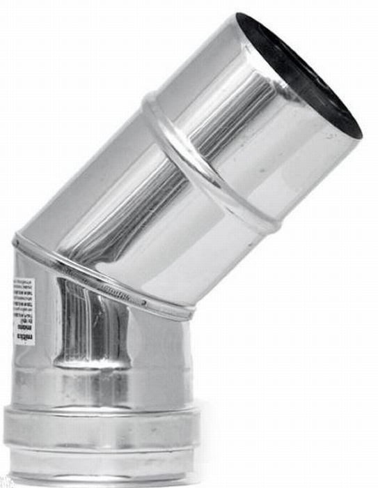 COUDE INOX + JOINT 80MM 45°
