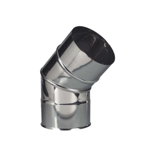 COUDE INOX ENKELWANDIG 200MM 45°