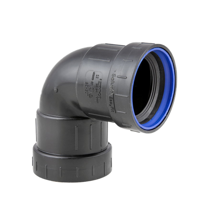 COUDE ZWART PPC 125MM 90° FF