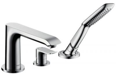 HANS GROHE METRIS AFWERKSET 3-GATSBADMENGKRAAN OP BADRAND CHR.