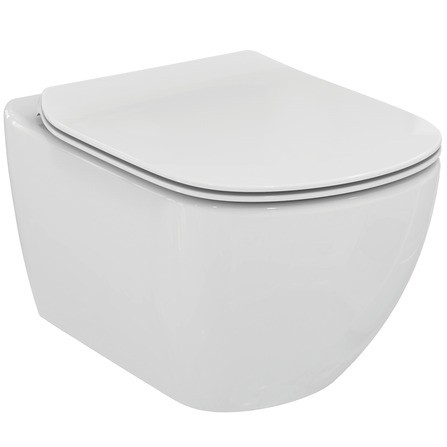 IDEAL STANDARD TESSI WANDCLOSET AQUABLADE MET VERDOKEN BEVESTIGING WIT INCL. WC ZITTING WIT SOFT CLOSE