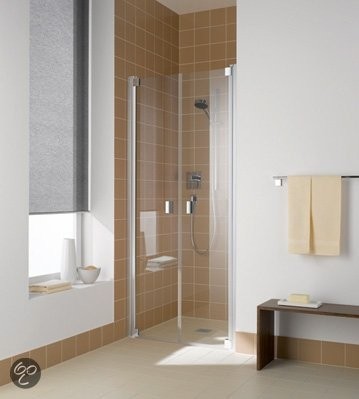 KERMI RAYA PENDELDEUR BR. 858-918 H 2000 TRANSP. GLAS + ZILVER MATGLANS KERMICLEAN