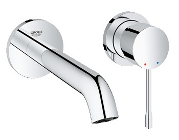 GROHE ESSENCE AFWERKSET LAVABO MUURMENGKRAAN CHR sprong 18.3 cm 