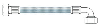 FLEXIBEL 4/4M X 4/4 F COUDE 55CM pomp