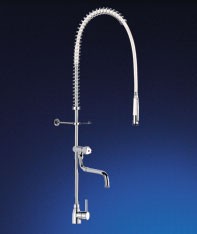 DELABIE GROOTKEUKENMENGKRAAN EENGREEPS + TELESCOPISCHE UITLOOP L200-290  GASTRO