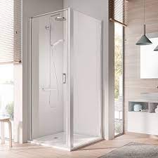 KERMI CADA XS ZIJWAND BR. 870-920 H 2000 TRANSP. GLAS MET CADACLEAN + ZILVER HOOGGLANS