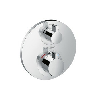 HANS GROHE ECOSTAT S AFWERKSET VOOR INBOUWTHERMOSTAAT MET STOPKRAAN EN OMSTELLER VOOR 2 SYSTEMEN CHR.