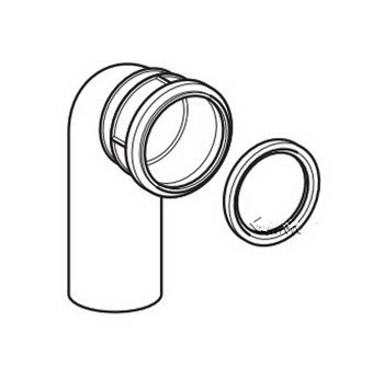 GEBERIT O AFVOERBOCHT VOOR SYSTEMFIX DIA 90 MM