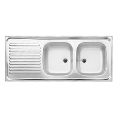 BLANCO ZS 12X5 OPBOUWSPOELTAFEL 1200 X  500 2 BAKKEN OMKEERBAAR RVS