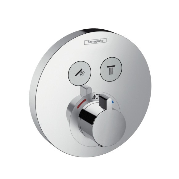 HANS GROHE SHOWER SELECT S AFWERKSET VOOR INBOUWTHERMOSTAAT VOOR 2 SYSTEMEN CHR.