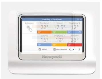 HONEYWELL THERMOSTAAT EVOHOME (muurbevestiging+transfo apart bij bestellen) 