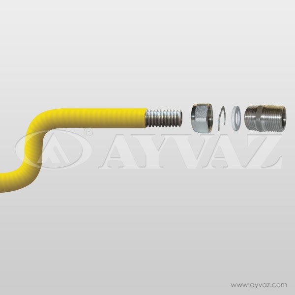 PLT FLEXIBEL GAS 50MM   (2")  GEEL ROL 45M