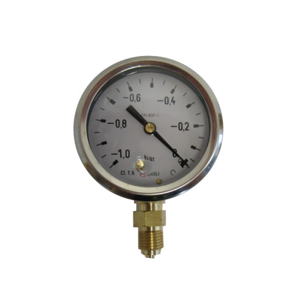 EURO MANOMETER -1/0 GLYCERINE 63MM R 1/4 inox
