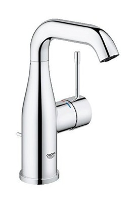 GROHE ESSENCE LAVABOKRAAN M-SIZE MET AUTO. LEDIGING CHR.