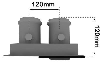 BULEX A ADAPTER 80/125 >> 2 X 80MM 