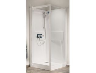 KINEDO KINEPRIME C HOEK 80 X 80 X H 9CM MET DRAAIDEUR IN HELDER GLAS