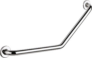 DELABIE GREEP 135° 400X400 2 BEVESTIGINGSPUNTEN RVS GEPOLIJST