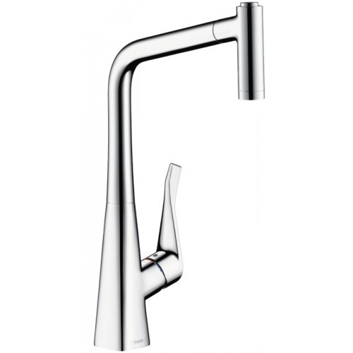 HANS GROHE METRIS 320  KEUKEN MENGKRAAN + UITTR VUISTDOUCHE CHR.