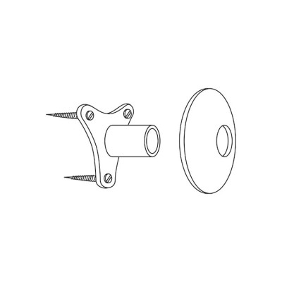INDA ROSAS VOOR MUURBEVESTIGING DOUCHESTANG ALUMINIUM VOOR ART. A0144A - A0144B