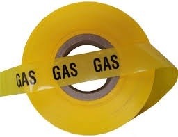 PLT TAPE GEEL WARNING TAPE / LINT  EN12613 GAS-GAZ 50mmx250m