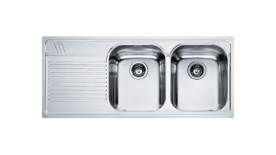 FRANKE ARMONIA SPOELTAFEL LINNENMOTIEF BUITENMAAT 1160 X 500 DRUIPBLAD LINKS 