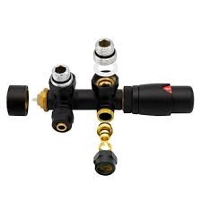 DM LINE H-STUK  MUUR MAT ZWART THERMOSTATISEERBAAR