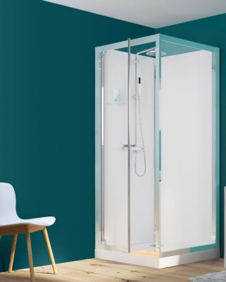 KINEDO EDEN DOUCHECABINE HOEKINSTAP 90 X 90 MET SCHUIFDEUR