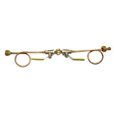 GAS DUBBELE VERB. MET KRANEN VLEUGELMOER POL