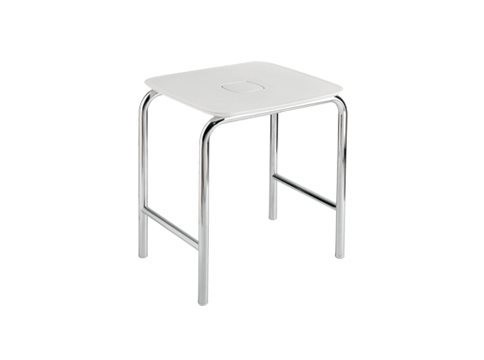 INDA HOTEL KRUKJE CHROOM/WIT - FRAME VAN MESSING VERCHROOMD H 38CM