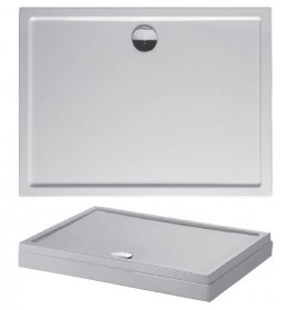 RIHO DOUCHE DAVOS 120 X 80 WIT + POTEN + PLINT