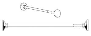INDA DOUCHEBAAR UITSCHUIFBAAR 60 - 90 CM WIT