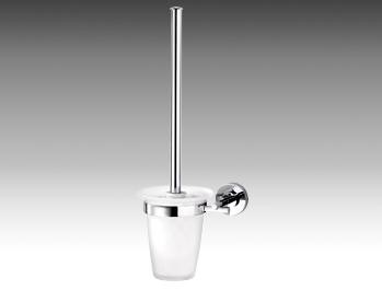 INDA LINEA WC-BORSTELHOUDER WAND + GLAZEN BEKER ///