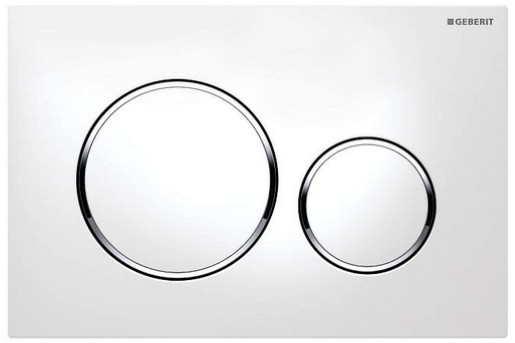 GEBERIT DUWPLAAT SIGMA 20 WIT / GLANS CHROME