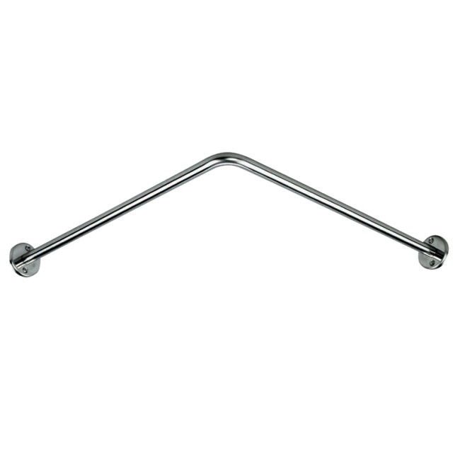 DELABIE GORDIJNSTANG HOEK 80 X 80 CHROOM