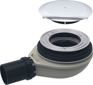 GEBERIT DOUCHE SYPHON DIAM 90 UITGANG 40 waterslot 30mm H5.8cm