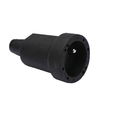 PVC STEKKER VROUWELIJK 10/16A ZWART